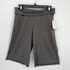 Nike NEW Women's Performance Yoga Shorts Stretchy Regular Fit Size S Gray